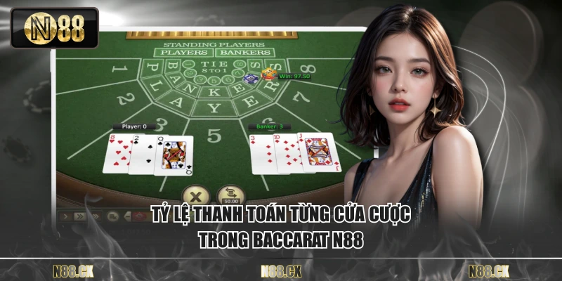 Tỷ lệ thanh toán từng cửa cược trong Baccarat N88