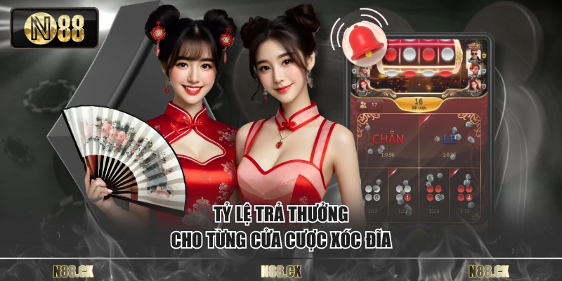 Tỷ lệ trả thưởng cho từng cửa cược xóc đĩa